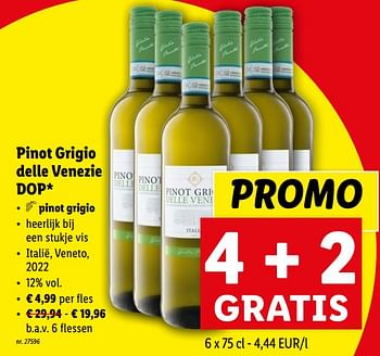 Promoties Pinot grigio delle venezie dop - Witte wijnen - Geldig van 13/03/2024 tot 19/03/2024 bij Lidl