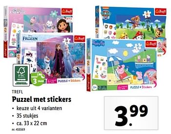 Promoties Puzzel met stickers - Trefl - Geldig van 13/03/2024 tot 19/03/2024 bij Lidl