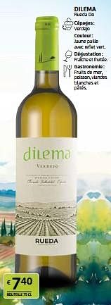 Promotions Dilema rueda do - Vins blancs - Valide de 01/03/2024 à 14/03/2024 chez BelBev