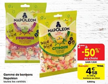 Promotions Bonbons au citron - Napoleon - Valide de 06/03/2024 à 18/03/2024 chez Carrefour