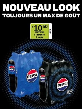 Promotions Nouveau look toujours un max de gout - Pepsi - Valide de 01/03/2024 à 14/03/2024 chez BelBev