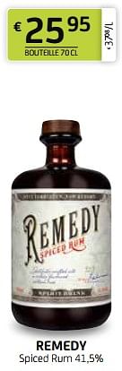 Promotions Remedy spiced rum 41,5% - Remedy - Valide de 01/03/2024 à 14/03/2024 chez BelBev