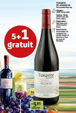 Promotions Tunante de azabache tempranillo rioja doc - Vins rouges - Valide de 01/03/2024 à 14/03/2024 chez BelBev