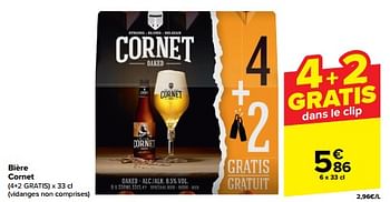 Promotions Bière cornet - Cornet  - Valide de 05/03/2024 à 18/03/2024 chez Carrefour