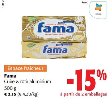 Promotions Fama cuire + rôtir aluminium - Fama - Valide de 28/02/2024 à 12/03/2024 chez Colruyt