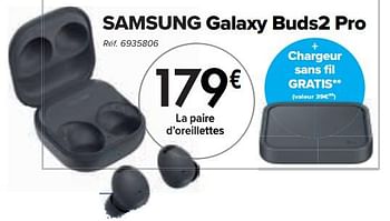Promotions Samsung galaxy buds2 pro - Samsung - Valide de 01/03/2024 à 01/04/2024 chez Carrefour