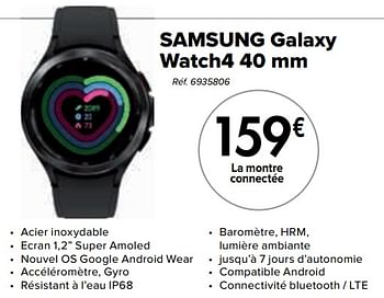 Promoties Samsung galaxy watch4 - Samsung - Geldig van 01/03/2024 tot 01/04/2024 bij Carrefour
