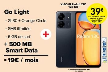 Promoties Xiaomi redmi 13c 128 gb - Xiaomi - Geldig van 01/03/2024 tot 01/04/2024 bij Carrefour