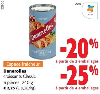Promotions Danerolles croissants classic - Danerolles - Valide de 28/02/2024 à 12/03/2024 chez Colruyt
