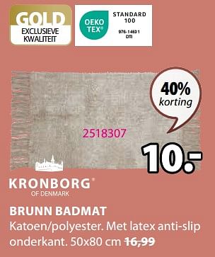 Promoties Brunn badmat - Kronborg - Geldig van 04/03/2024 tot 07/04/2024 bij Jysk