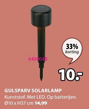 Promotions Gulsparv solarlamp - Produit Maison - Jysk - Valide de 04/03/2024 à 07/04/2024 chez Jysk