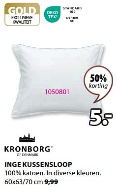 Promoties Inge kussensloop - Kronborg - Geldig van 04/03/2024 tot 07/04/2024 bij Jysk