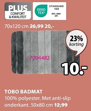 Promoties Tobo badmat - Huismerk - Jysk - Geldig van 04/03/2024 tot 07/04/2024 bij Jysk