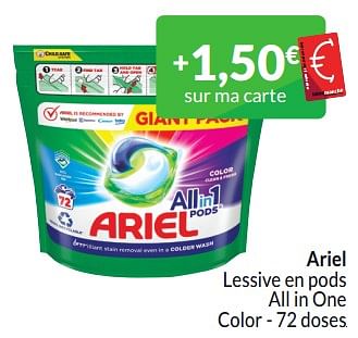Promotions Ariel lessive en pods all in one color - Ariel - Valide de 01/03/2024 à 31/03/2024 chez Intermarche