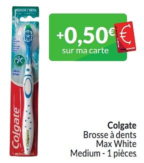 Promoties Colgate brosse à dents max white medium - Colgate - Geldig van 01/03/2024 tot 31/03/2024 bij Intermarche