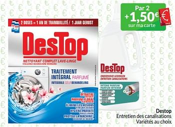 Promotions Destop entretien des canalisations - Destop - Valide de 01/03/2024 à 31/03/2024 chez Intermarche