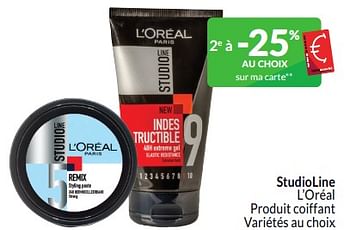 Promoties Studioline l’oréal produit coiffant - L'Oreal Paris - Geldig van 01/03/2024 tot 31/03/2024 bij Intermarche