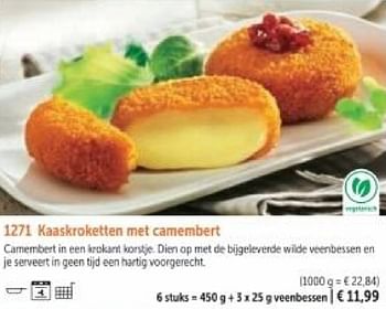 Promotions Kaaskroketten met camembert - Produit maison - Bofrost - Valide de 01/03/2024 à 30/08/2024 chez Bofrost