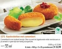 Kaaskroketten met camembert-Huismerk - Bofrost