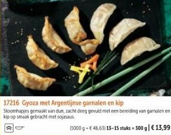 Promotions Gyoza met argentijnse garnaten en kip - Produit maison - Bofrost - Valide de 01/03/2024 à 30/08/2024 chez Bofrost