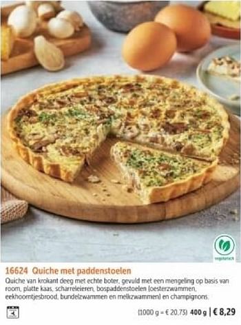 Promotions Quiche met paddenstoeten - Produit maison - Bofrost - Valide de 01/03/2024 à 30/08/2024 chez Bofrost