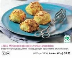 Minipuddingbroodjes vanille amandeien