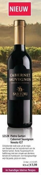 Promotions Pietro sartori cabernet sauvignon veneto igt - Vins rouges - Valide de 01/03/2024 à 30/08/2024 chez Bofrost
