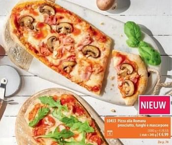 Promotions Pizza alla romana prosciutto funghi e mascarpone - Produit maison - Bofrost - Valide de 01/03/2024 à 30/08/2024 chez Bofrost