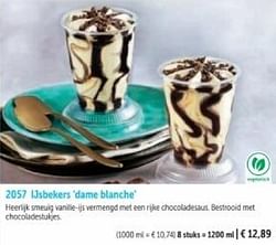 Ijsbekers dame blanche