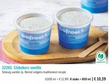 Promotions Ijsbekers vanille - Produit maison - Bofrost - Valide de 01/03/2024 à 30/08/2024 chez Bofrost