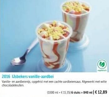 Promoties Ijsbekers vanille-aardbei - Huismerk - Bofrost - Geldig van 01/03/2024 tot 30/08/2024 bij Bofrost