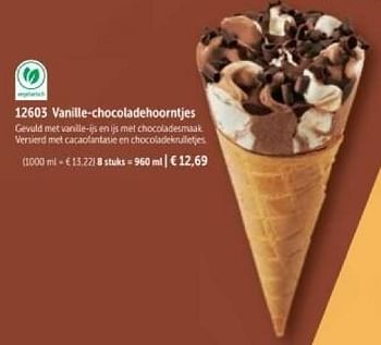 Promotions Vanille chocoladehoorntjes - Produit maison - Bofrost - Valide de 01/03/2024 à 30/08/2024 chez Bofrost