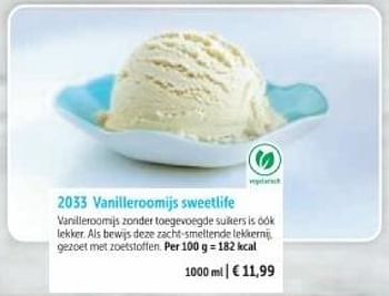 Promoties Vanilleroomijs sweetlife - Huismerk - Bofrost - Geldig van 01/03/2024 tot 30/08/2024 bij Bofrost
