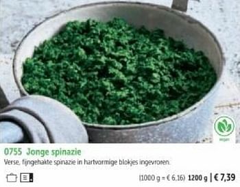 Promotions Jonge spinazie - Produit maison - Bofrost - Valide de 01/03/2024 à 30/08/2024 chez Bofrost