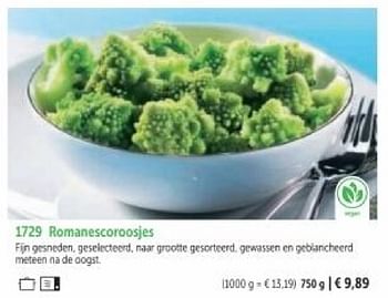 Promotions Romanescoroosjes - Produit maison - Bofrost - Valide de 01/03/2024 à 30/08/2024 chez Bofrost
