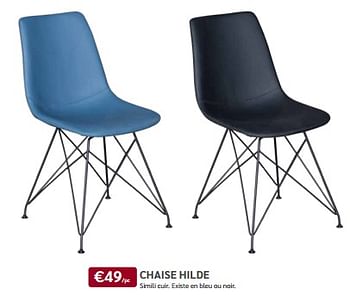 Promotions Chaise hilde - Produit maison - De Crack - Valide de 01/03/2024 à 02/04/2024 chez Meubelen Crack