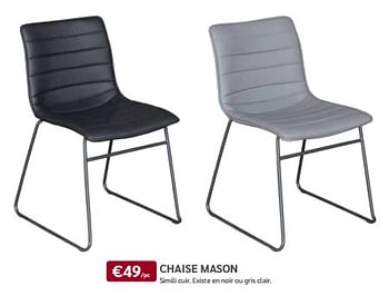 Promotions Chaise mason - Produit maison - De Crack - Valide de 01/03/2024 à 02/04/2024 chez Meubelen Crack