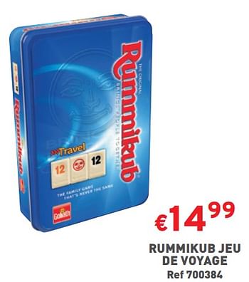 Promotions Rummikub jeu de voyage - Gollath - Valide de 06/03/2024 à 11/03/2024 chez Trafic