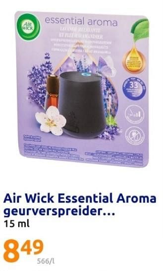 Promoties Air wick essential aroma geurverspreider - Airwick - Geldig van 06/03/2024 tot 12/03/2024 bij Action