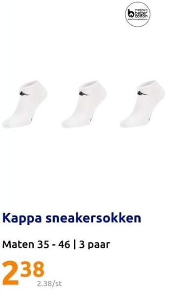 Promoties Kappa sneakersokken - Kappa - Geldig van 06/03/2024 tot 12/03/2024 bij Action