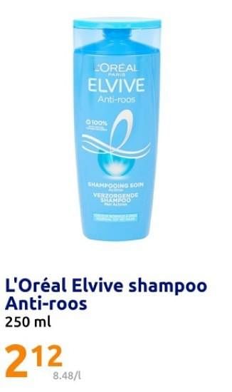 Promoties L`oréal elvive shampoo anti-roos - L'Oreal Paris - Geldig van 06/03/2024 tot 12/03/2024 bij Action