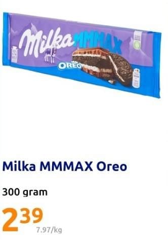 Promoties Milka mmmax oreo - Milka - Geldig van 06/03/2024 tot 12/03/2024 bij Action