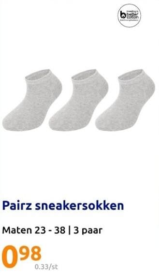 Promoties Pairz sneakersokken - Pairz - Geldig van 06/03/2024 tot 12/03/2024 bij Action