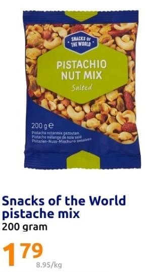 Promoties Snacks of the world pistache mix - Snacks of the World - Geldig van 06/03/2024 tot 12/03/2024 bij Action