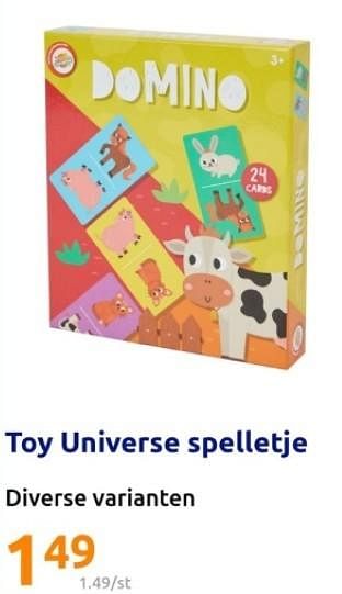 Promoties Toy universe spelletje - Domino - Geldig van 06/03/2024 tot 12/03/2024 bij Action