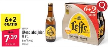 Promoties Blond abdijbier - Leffe - Geldig van 15/03/2024 tot 17/03/2024 bij Aldi
