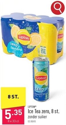 Promoties Ice tea zero - Lipton - Geldig van 15/03/2024 tot 17/03/2024 bij Aldi