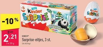 Promotions Surprise eitjes - Kinder - Valide de 16/03/2024 à 22/03/2024 chez Aldi