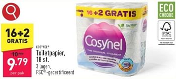 Promoties Toiletpapier - Cosynel - Geldig van 15/03/2024 tot 17/03/2024 bij Aldi