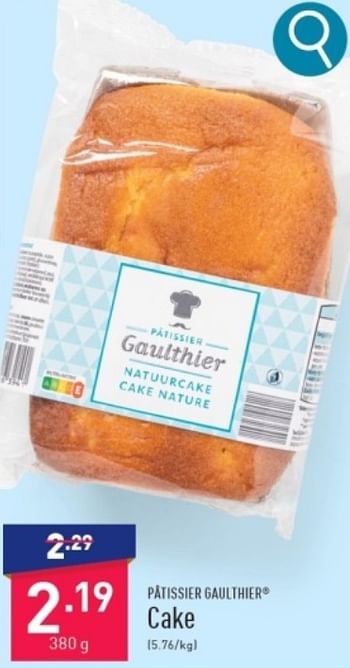 Promoties Cake - Patissier Gaulthier - Geldig van 11/03/2024 tot 17/03/2024 bij Aldi